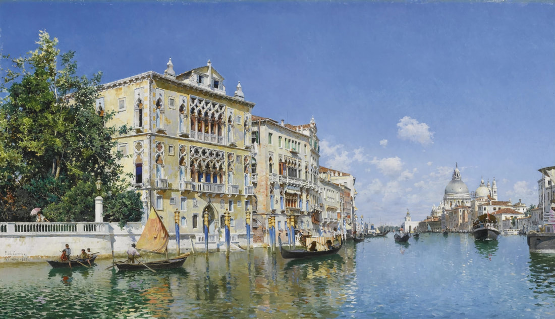 A View of the Grand Canal with the Palazzo Cavalli-Franchetti (1885) by Federico del Campo