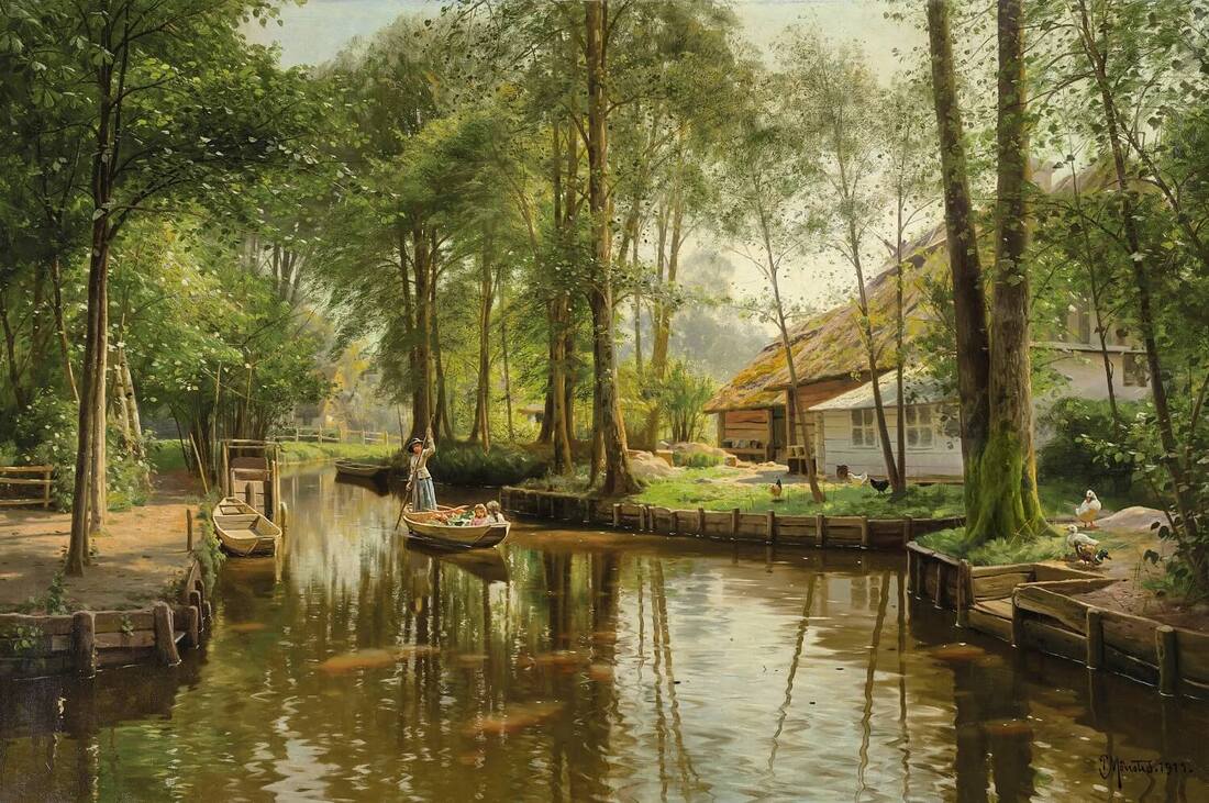 Going to Market (1911) by Peder Mork Monsted